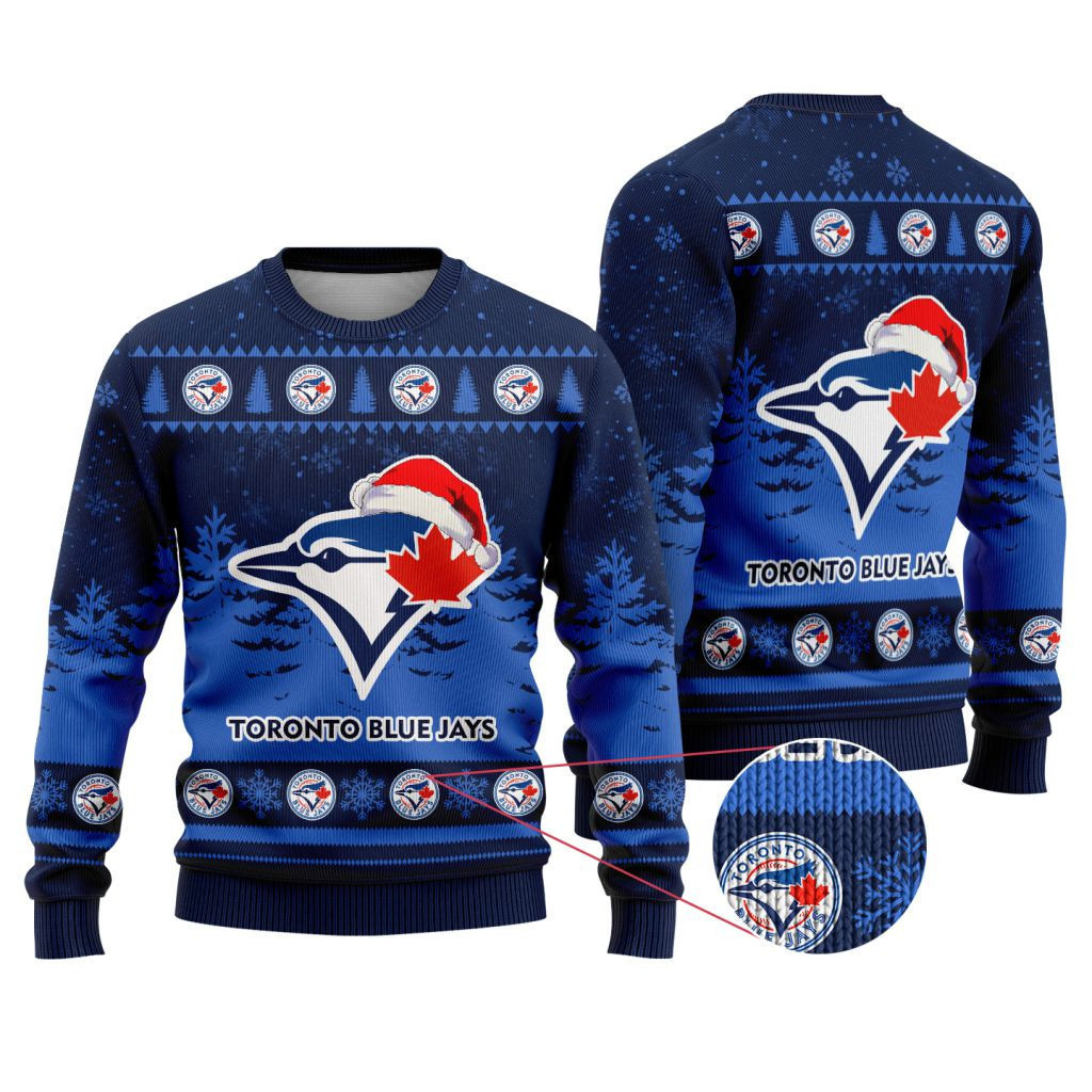 Sportswearmerch Toronto Blue Jays MLB Funny Christmas Ugly Sweater For Fans