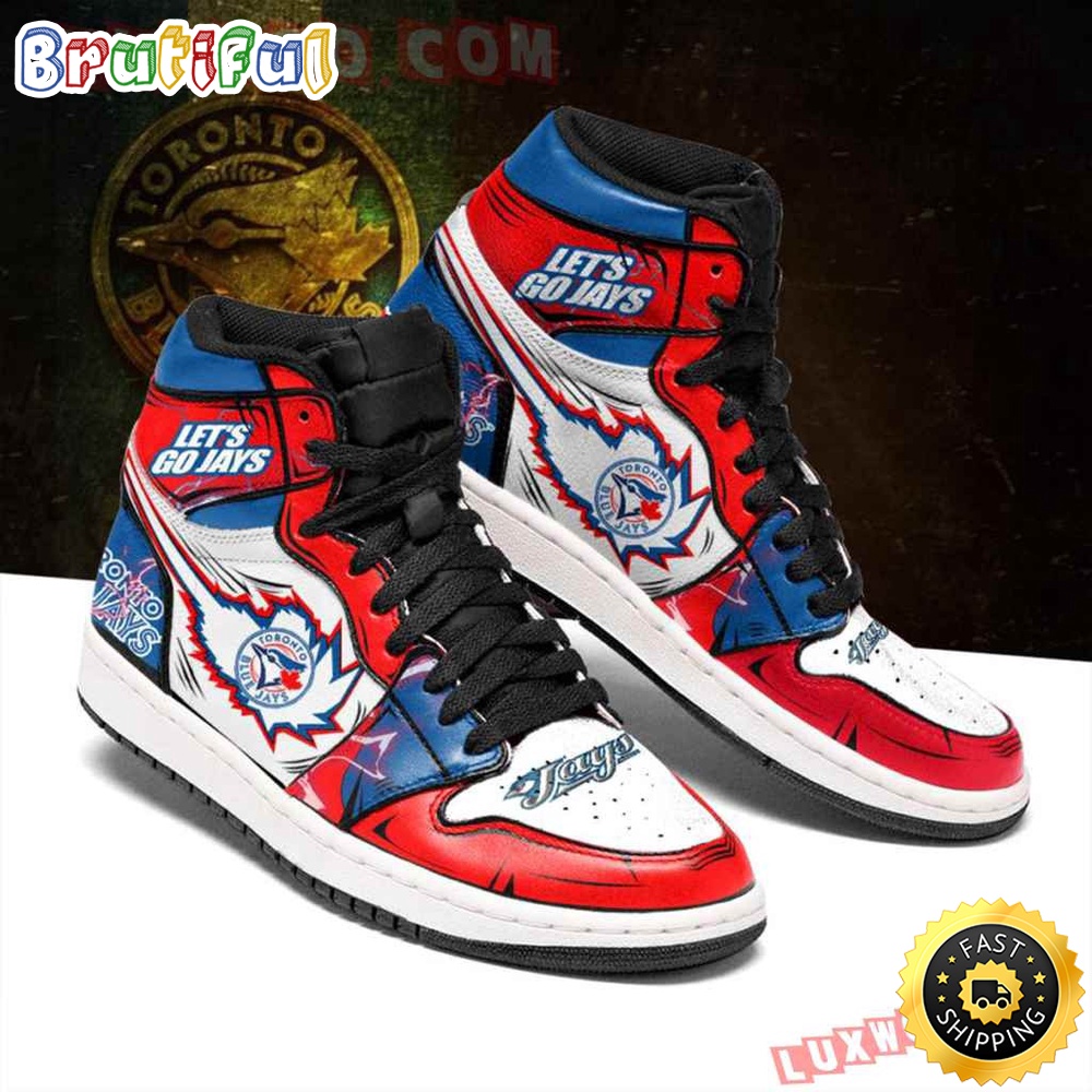 Sportswearmerch Toronto Blue Jays MLB Iconic AJ1 High Sneakers Shoes For Men And Women