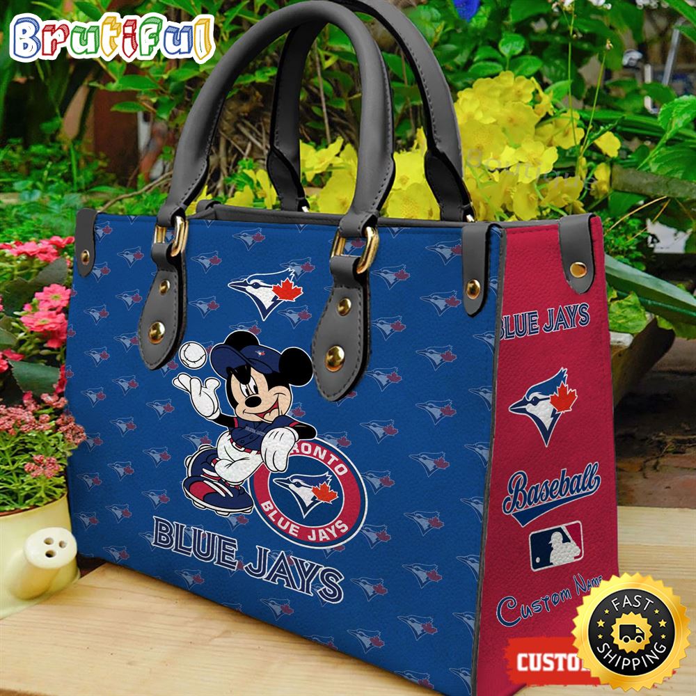 Sportswearmerch Toronto Blue Jays MLB x Mickey Leather Handbag For Fan