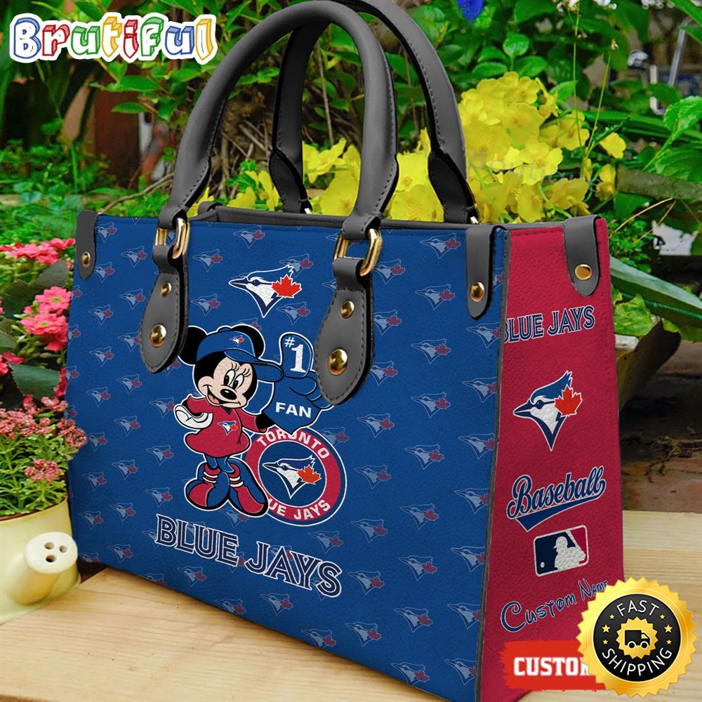 Sportswearmerch Toronto Blue Jays MLB x Minnie Leather Handbag For Fan