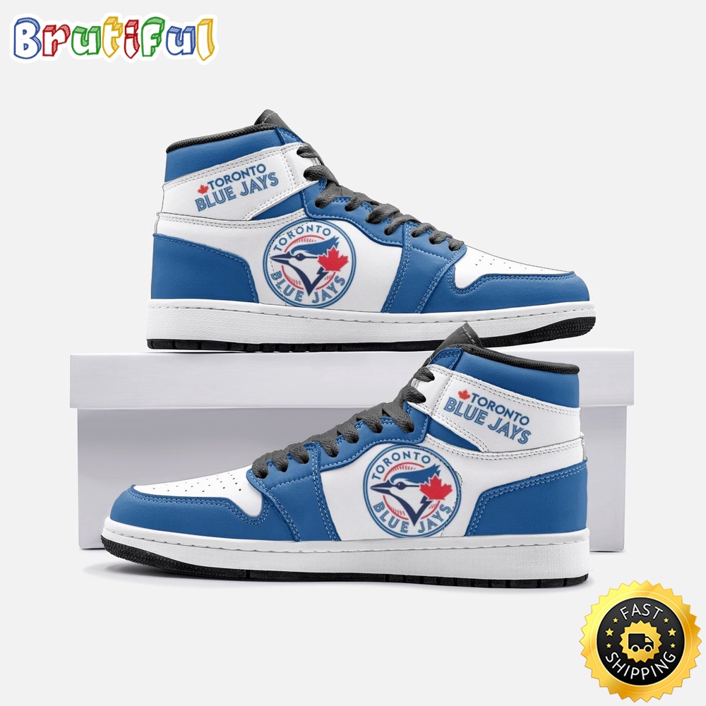 Sportswearmerch Toronto Jays MLB AJ1 High Sneakers Shoes For Men And Women