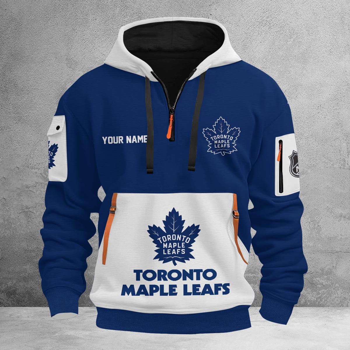 Sportswearmerch Toronto Maple Leafs NHL Half Zip Hoodie Personalized For Fan