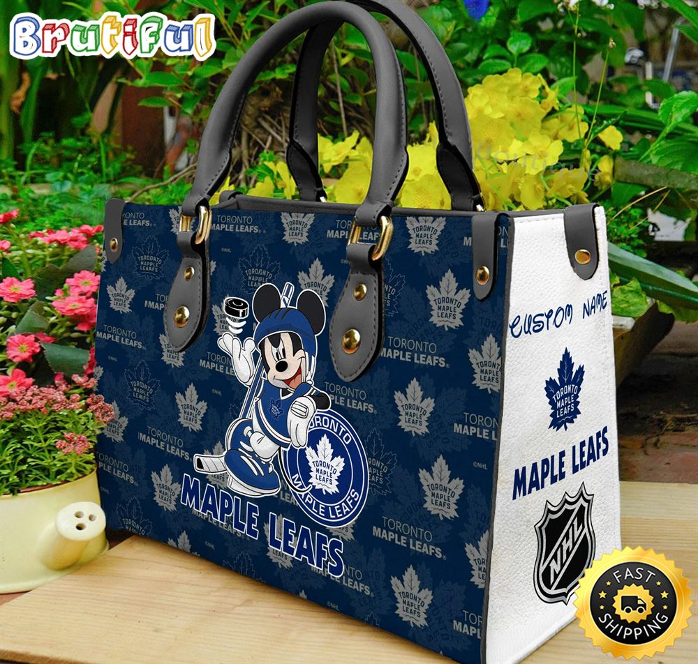 Sportswearmerch Toronto Maple Leafs NHL x Mickey Leather Handbag For Fan