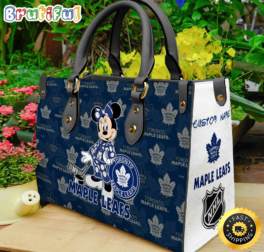 Sportswearmerch Toronto Maple Leafs NHL x Minnie Leather Handbag For Fan
