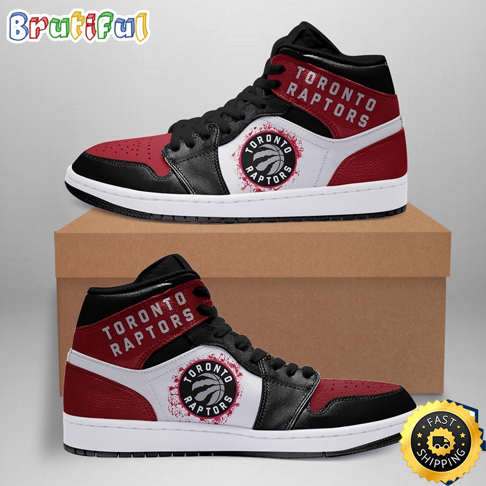 Sportswearmerch Toronto Raptors NBA AJ1 High Sneakers Shoes For Men And Women