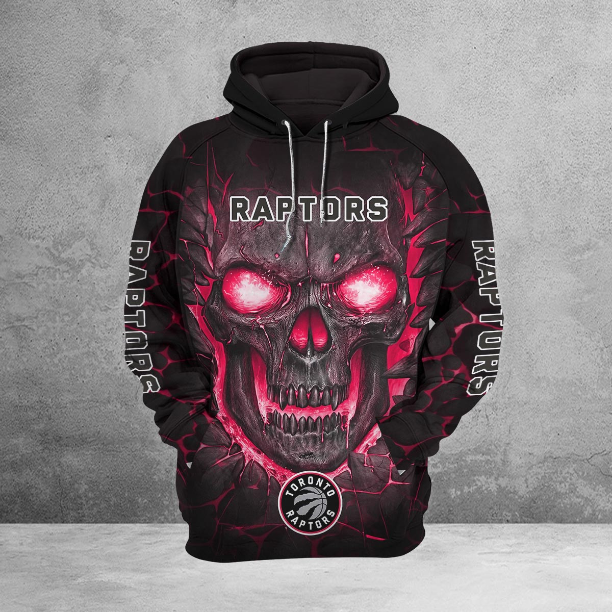 Sportswearmerch Toronto Raptors NBA Lava Skull Hoodie For Fan