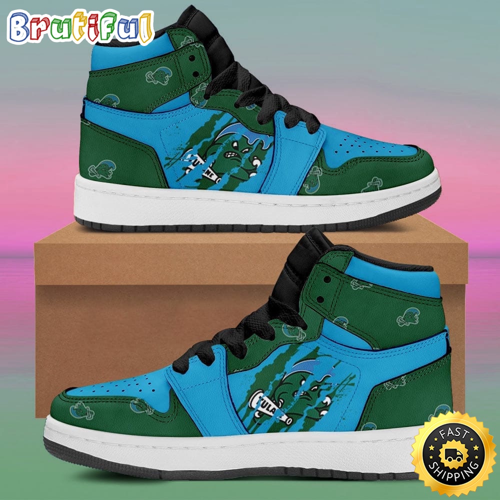 Sportswearmerch Tulane Wave NCAA AJ1 High Sneakers Shoes For Men And Women