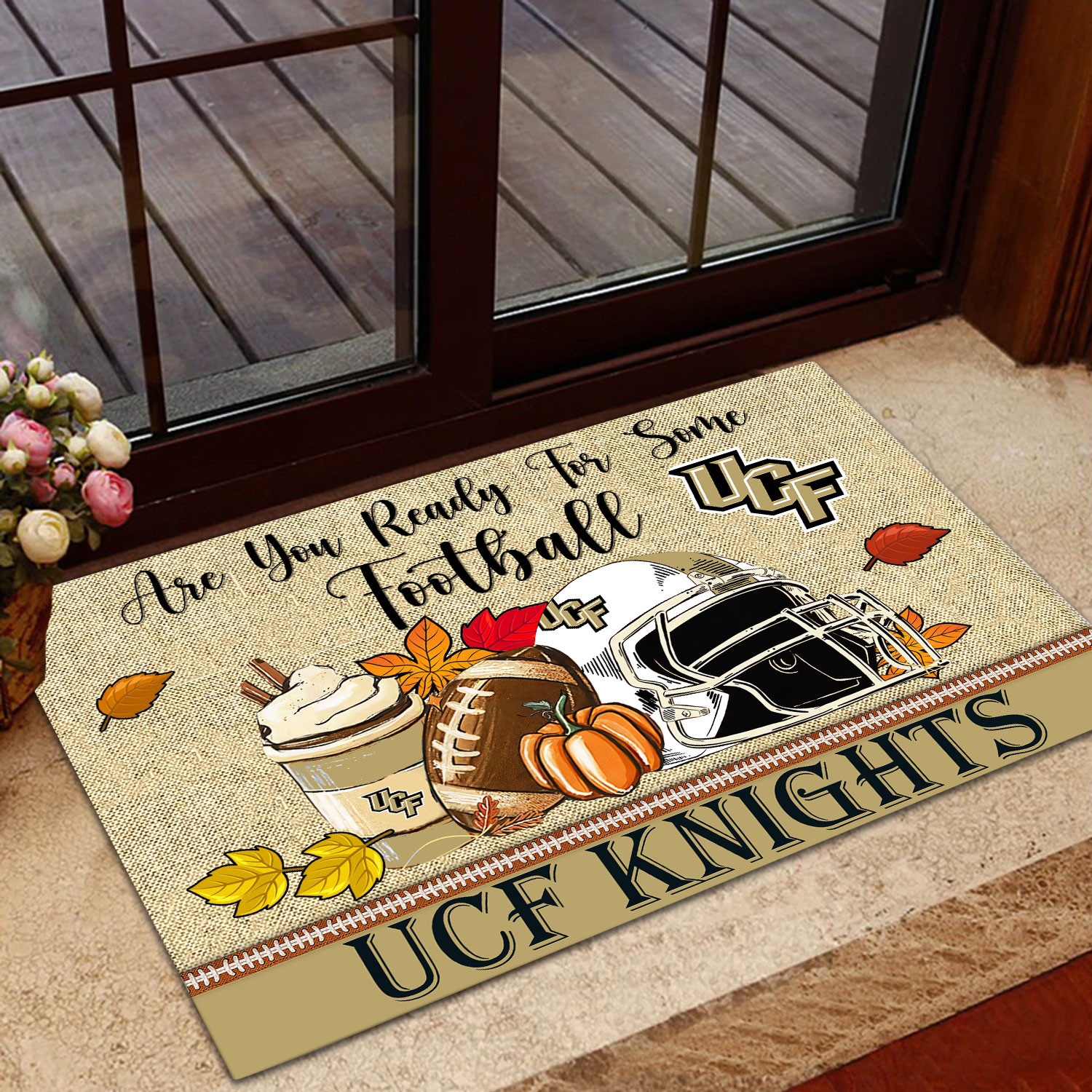 Sportswearmerch UCF Knights NCAA Fall Football Custom Doormat For Fan