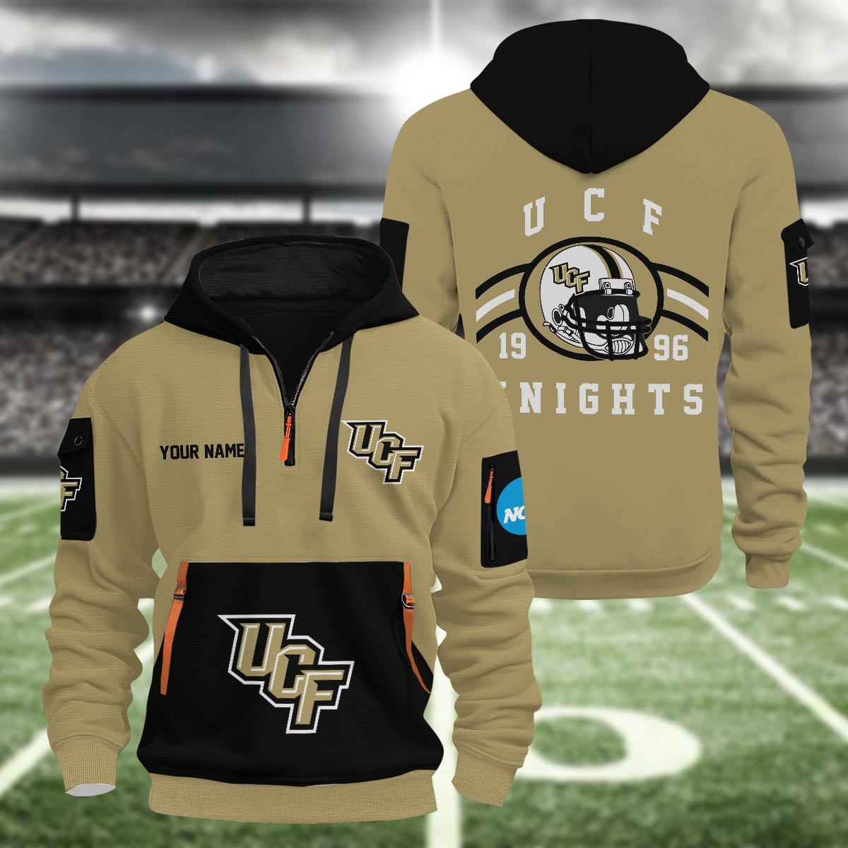 Sportswearmerch UCF Knights NCAA Half Zip Hoodie Personalized For Fan