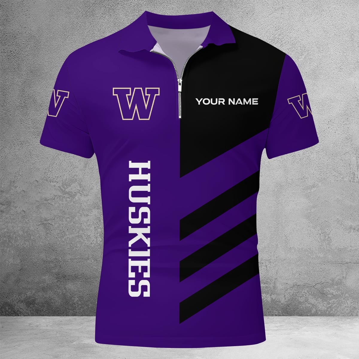 Sportswearmerch UCF Knights NCAA Lapel Zip Polo Shirt For Fan