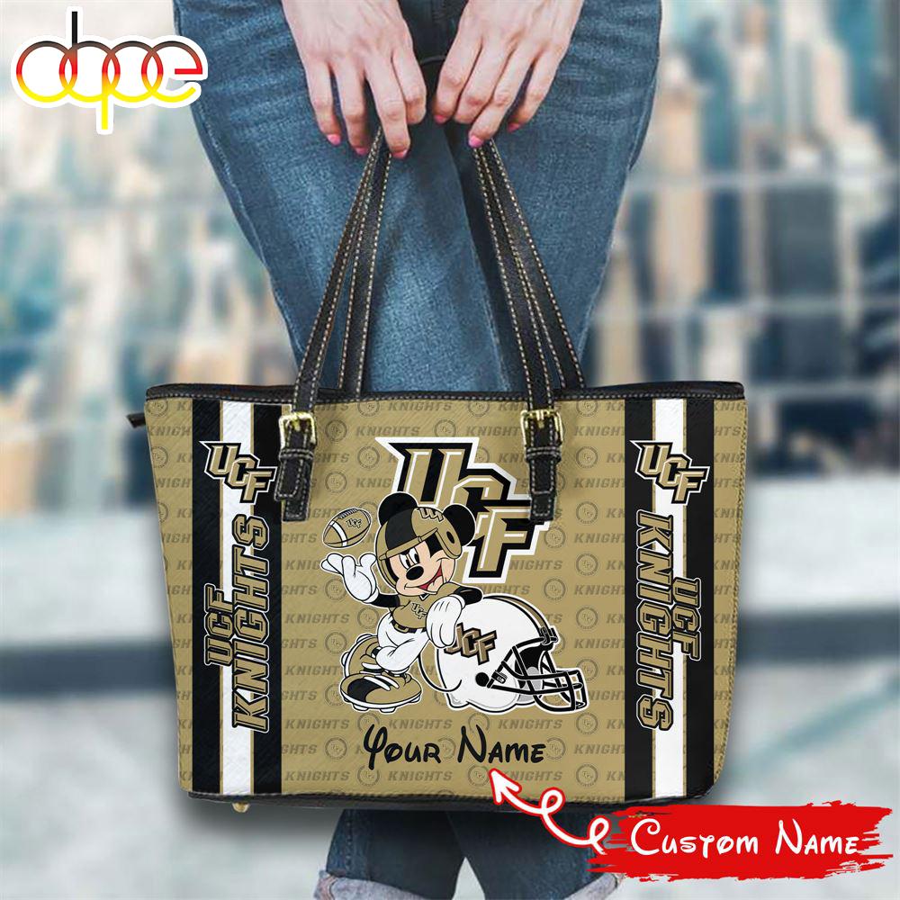 Sportswearmerch UCF Knights NCAA Mickey Women Leather Tote Bag For Fan