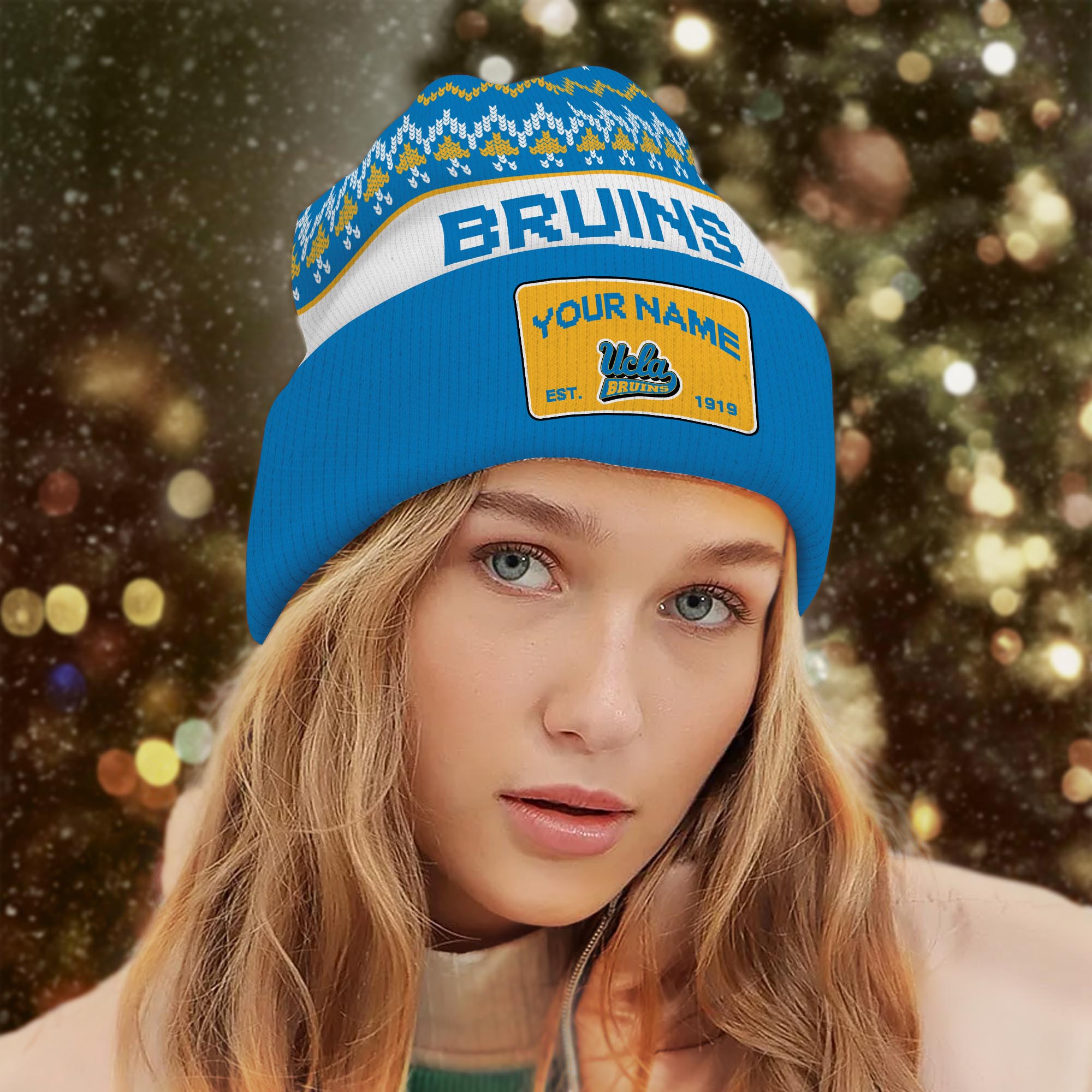 Sportswearmerch UCLA Bruins NCAA Christmas Beanie Hat For Fan