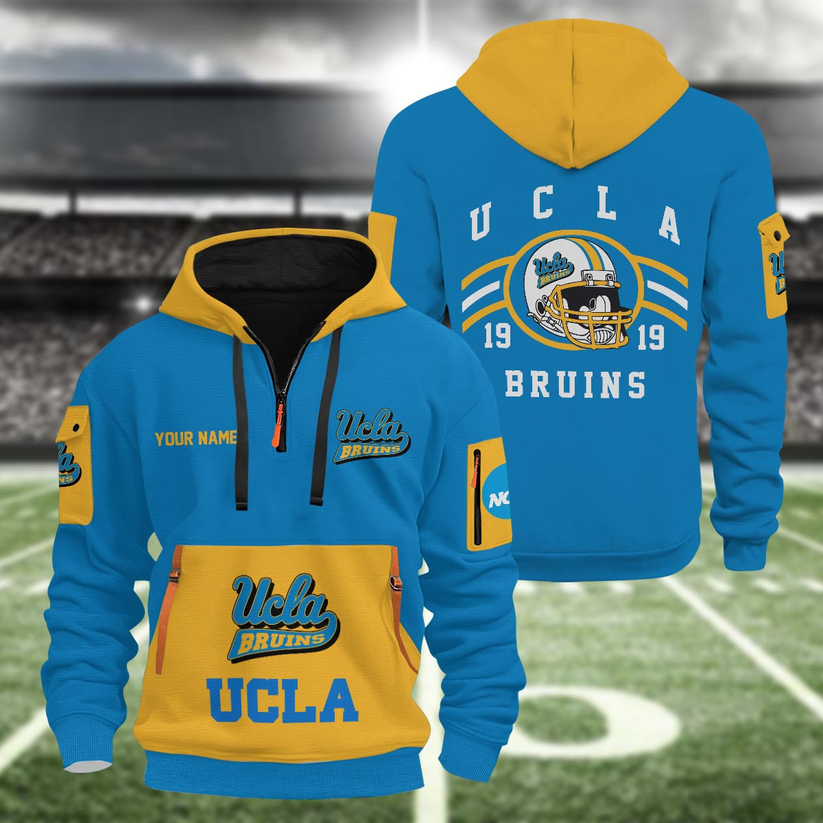 Sportswearmerch UCLA Bruins NCAA Half Zip Hoodie Personalized For Fan