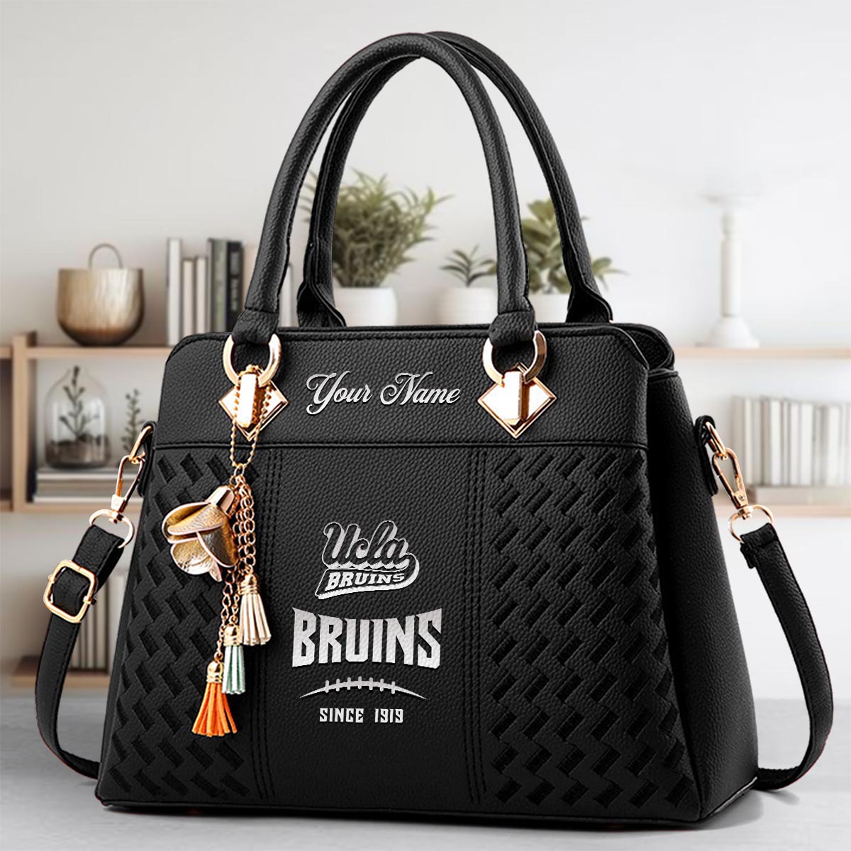 Sportswearmerch UCLA Bruins NCAA Zip Leather Handbag For Fan
