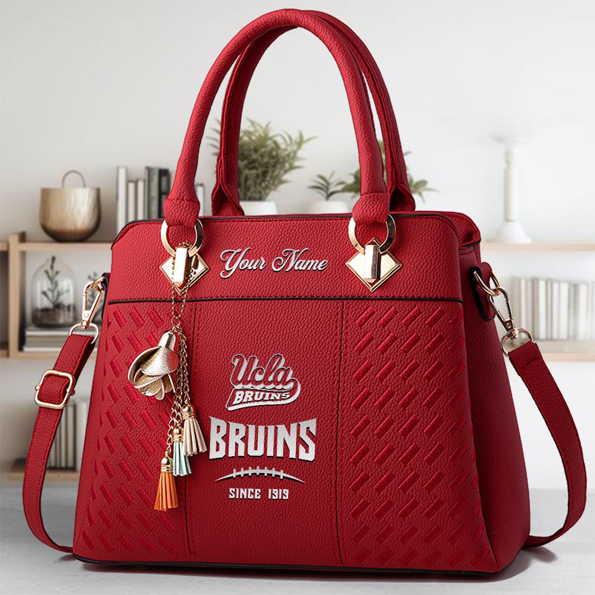 Sportswearmerch UCLA Bruins NCAA Zip Leather Handbag For Fan