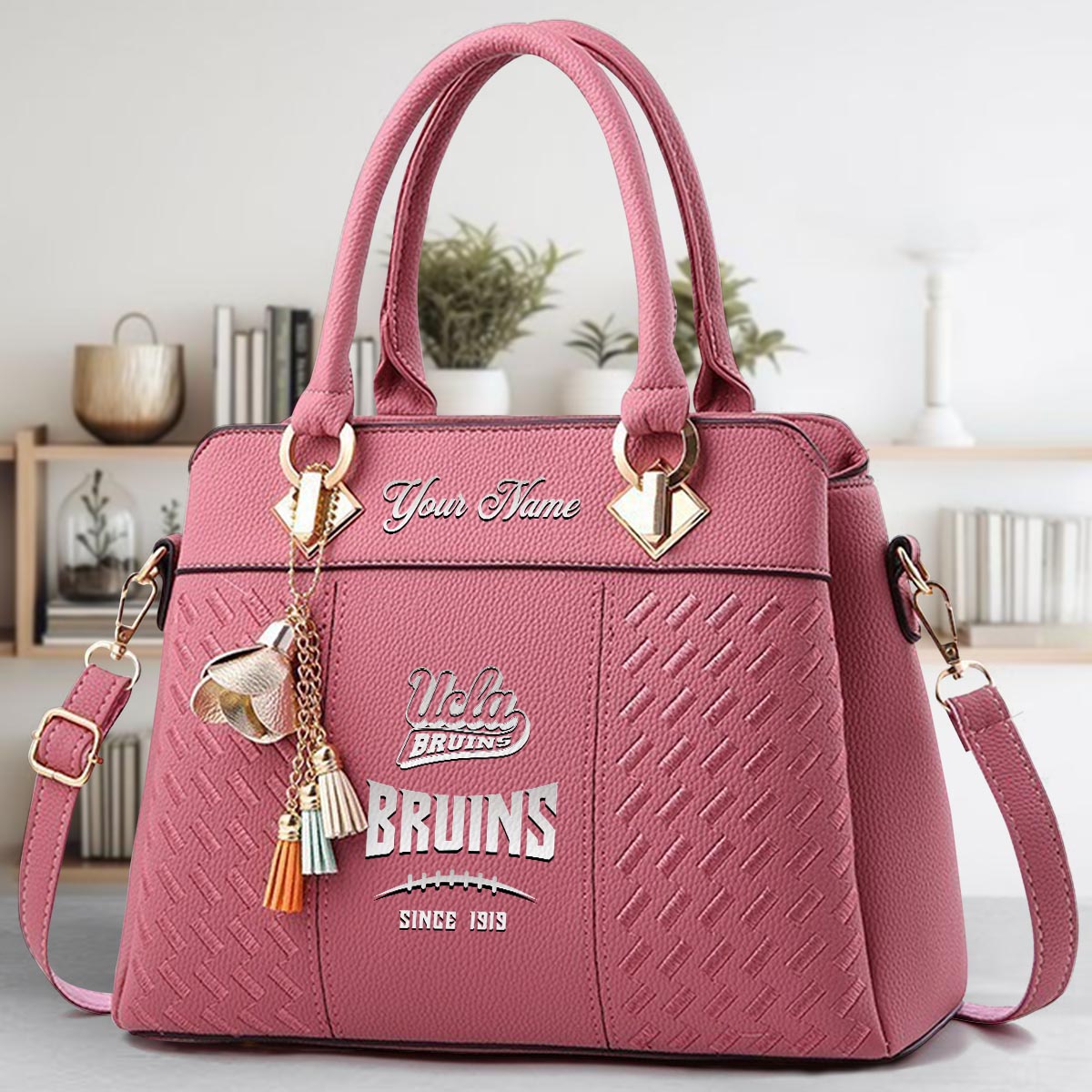 Sportswearmerch UCLA Bruins NCAA Zip Leather Handbag For Fan