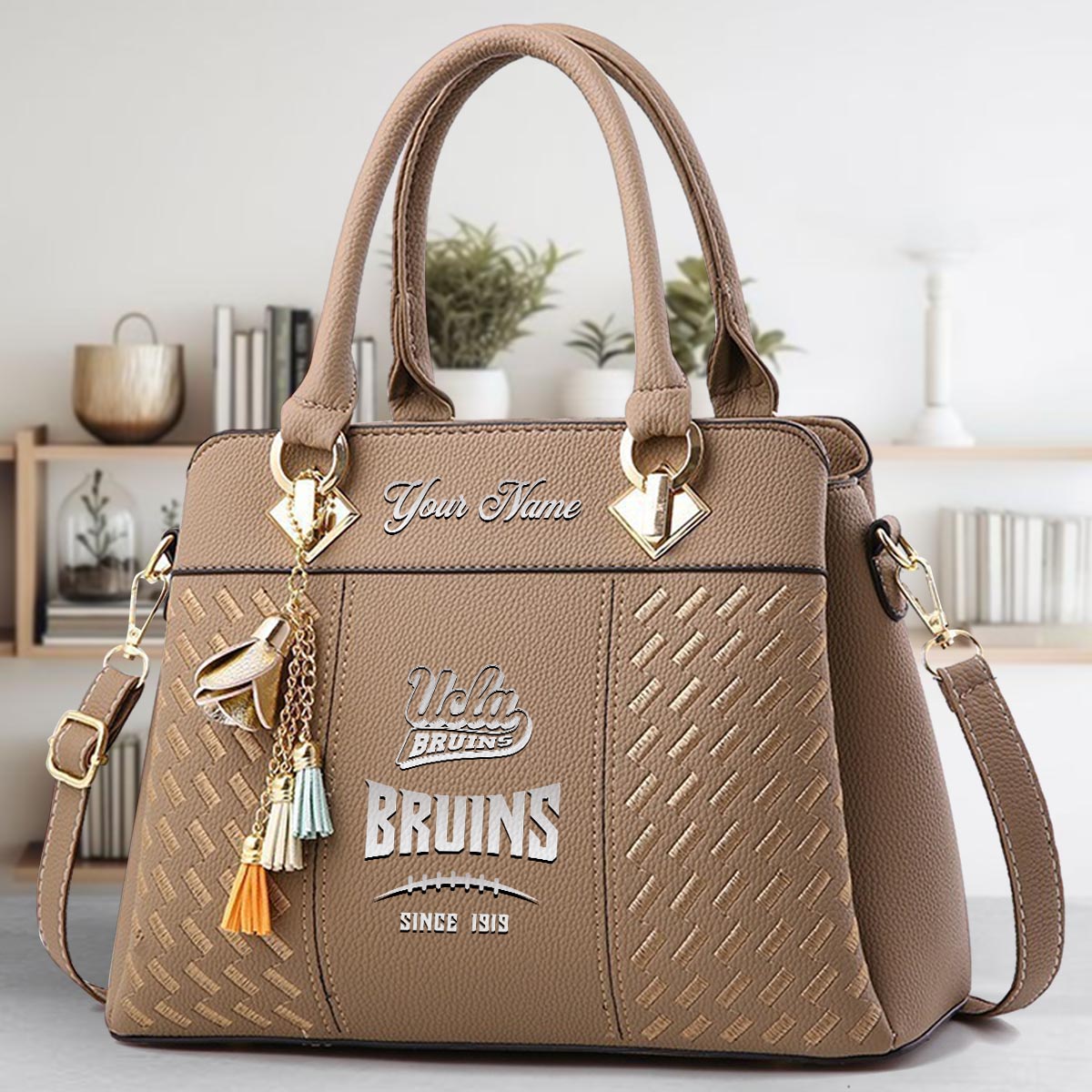 Sportswearmerch UCLA Bruins NCAA Zip Leather Handbag For Fan