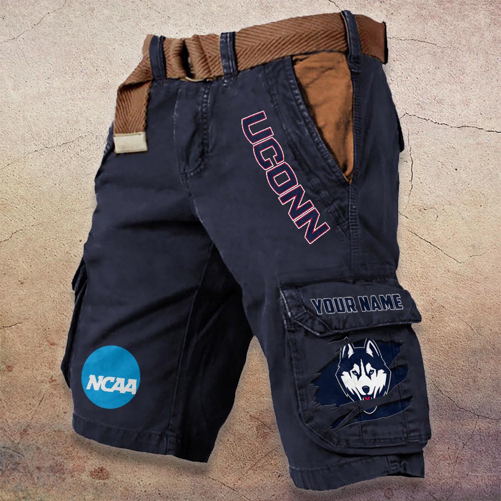 Sportswearmerch Uconn Huskies NCAA Denim Short For Fan