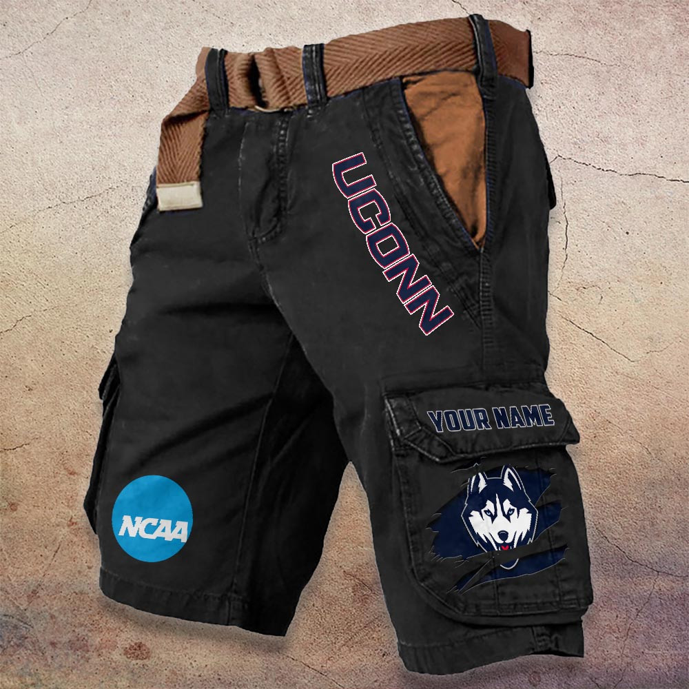 Sportswearmerch Uconn Huskies NCAA Denim Short For Fan