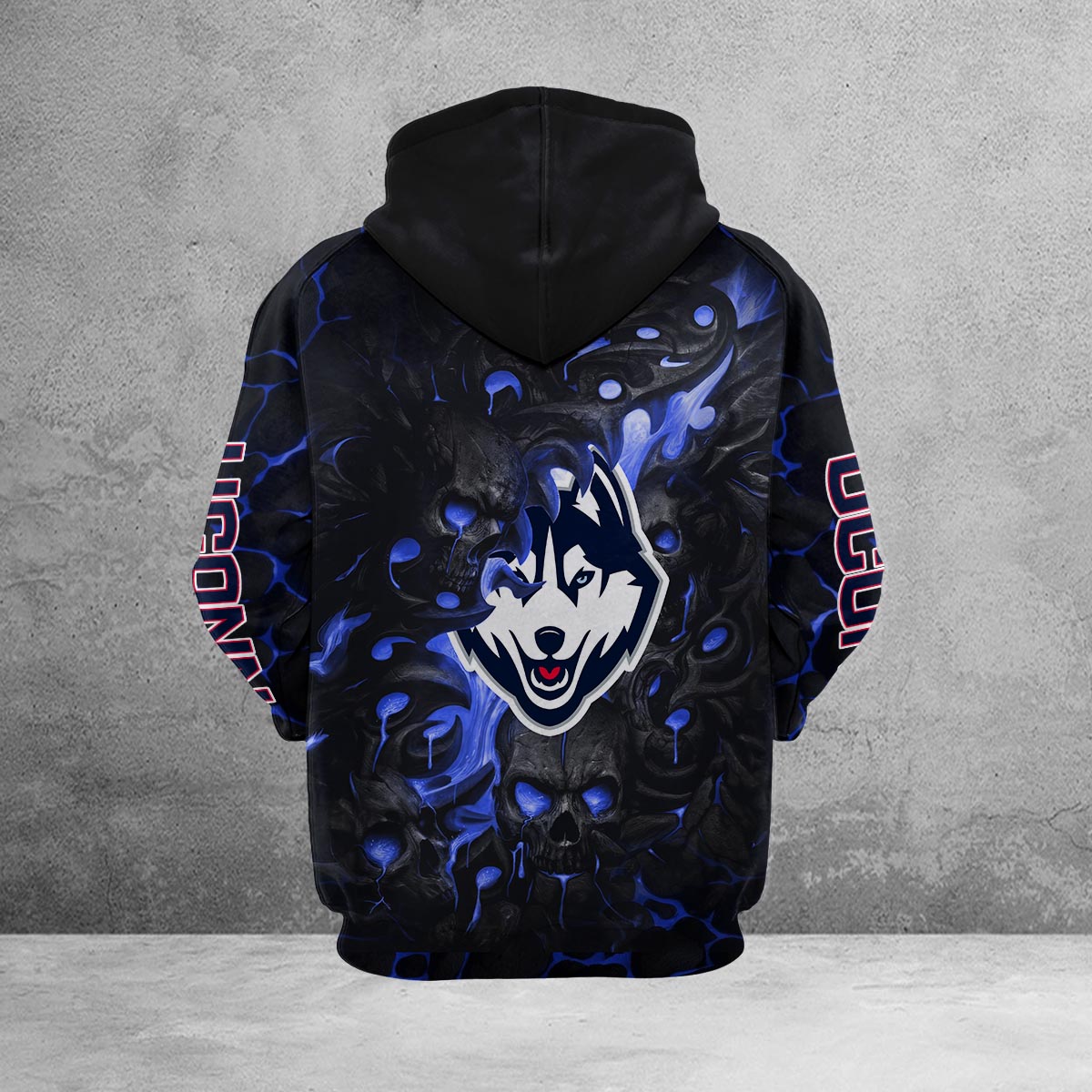 Sportswearmerch Uconn Huskies NCAA Lava Skull Hoodie For Fan
