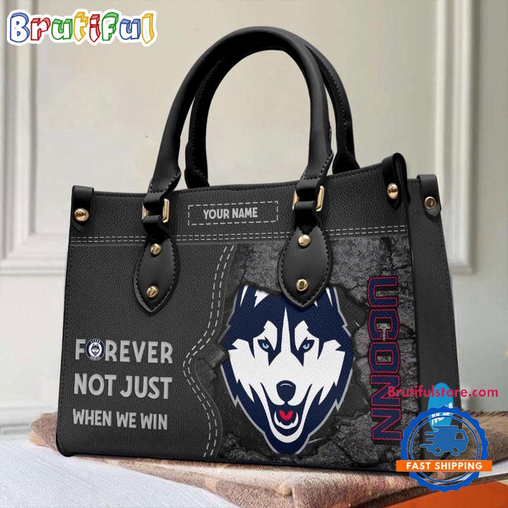 Sportswearmerch Uconn Huskies NCAA Leather Hand Bag For Fan