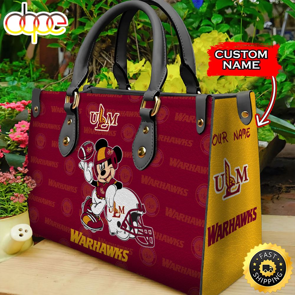 Sportswearmerch UL Monroe Warhawks NCAA Mickey Leather Bag For Fan