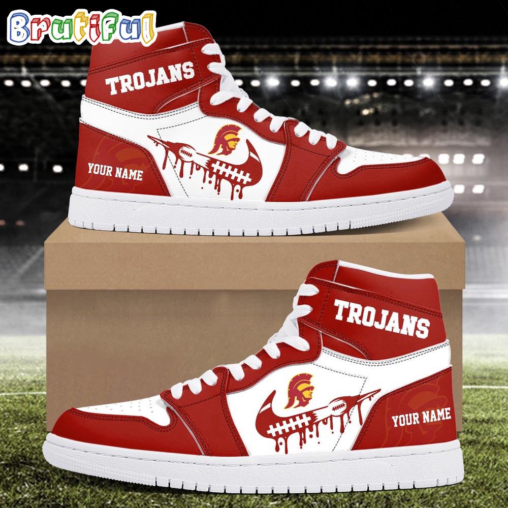 Sportswearmerch USC Trojans NCAA AJ1 High Sneakers Shoes For Men And Women