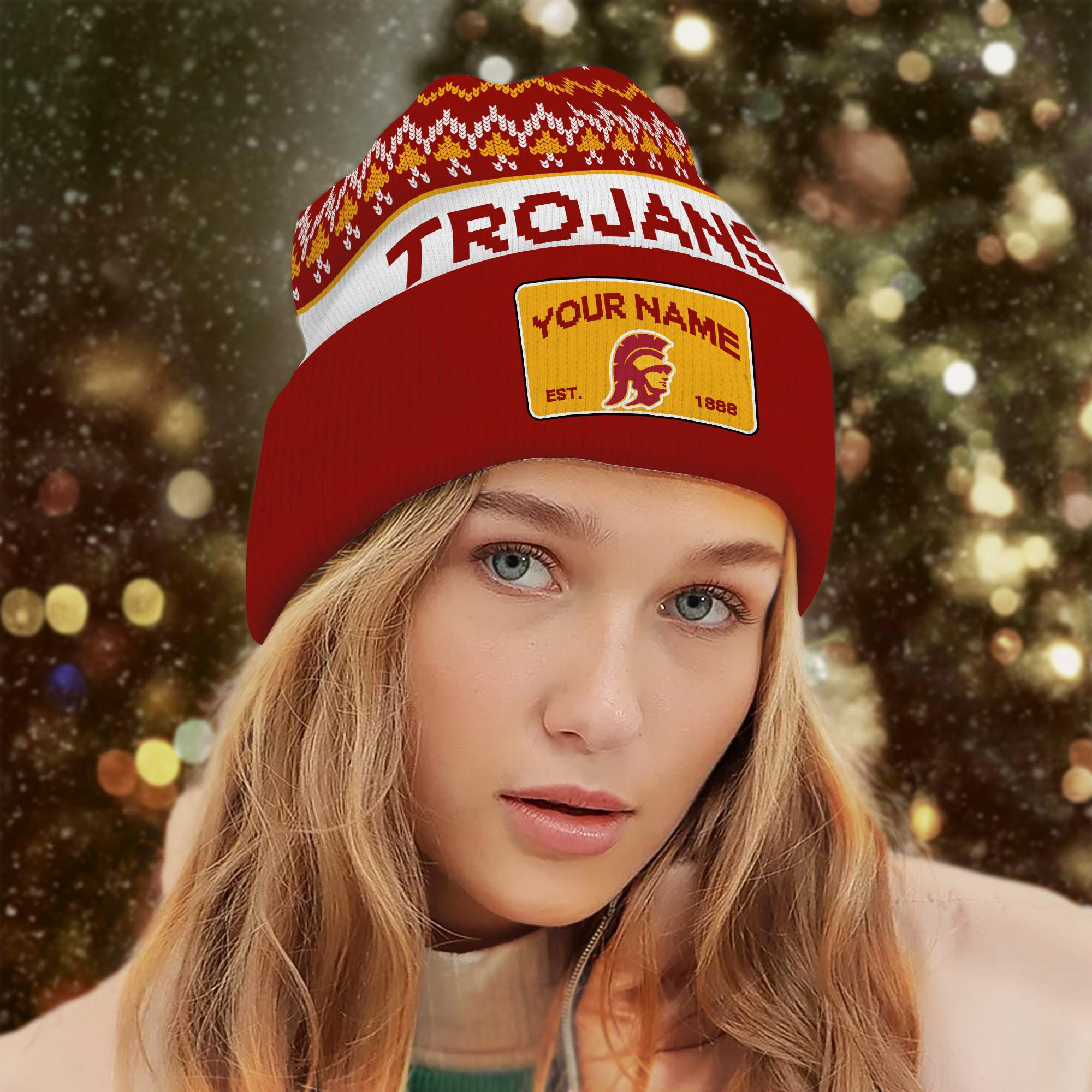 Sportswearmerch USC Trojans NCAA Christmas Beanie Hat For Fan