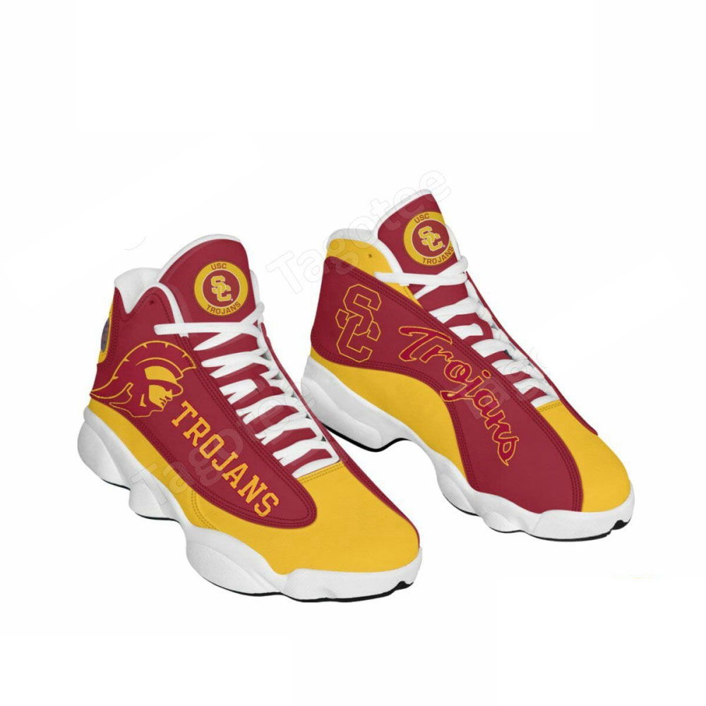 Sportswearmerch USC Trojans NCAA Gold Cardinal AJ13 Sneakers Shoes For Men And Women