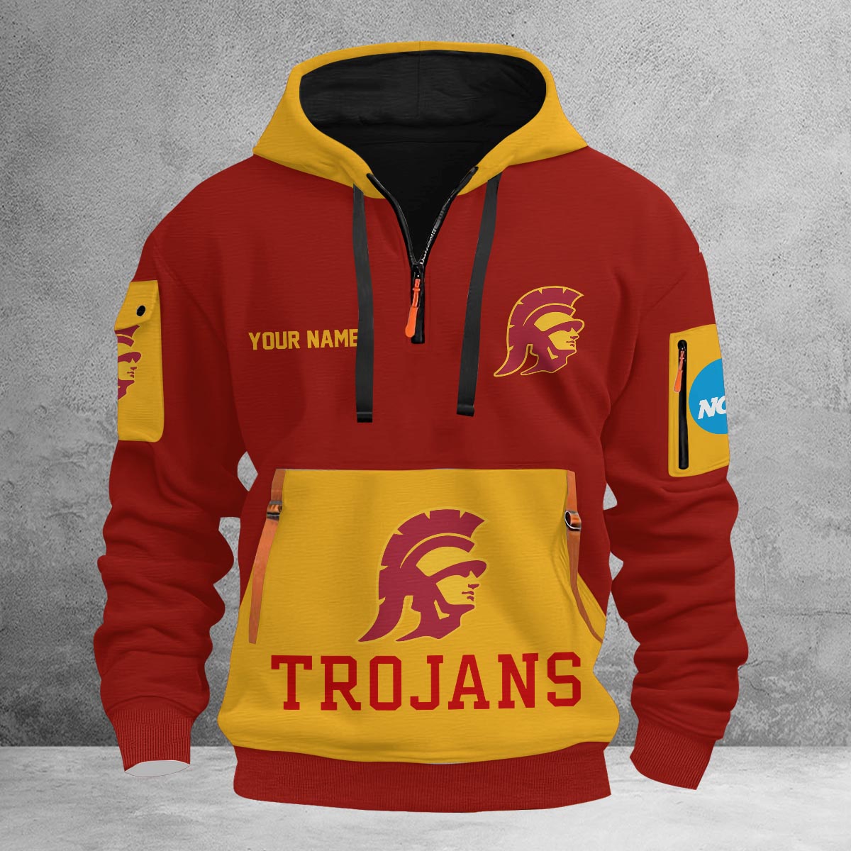 Sportswearmerch USC Trojans NCAA Half Zip Hoodie Personalized For Fan