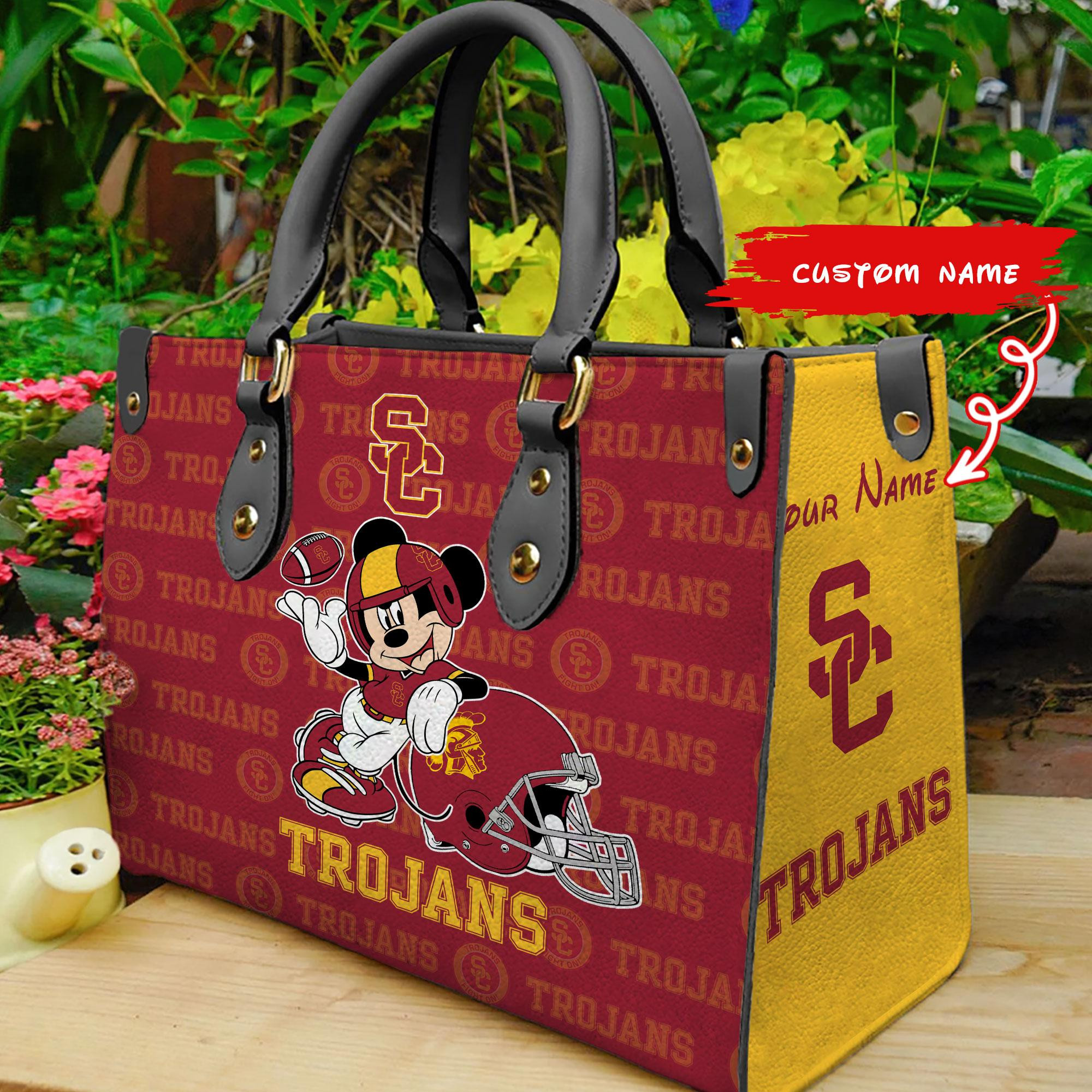 Sportswearmerch USC Trojans NCAA x Mickey Women Leather Handbag For Fan