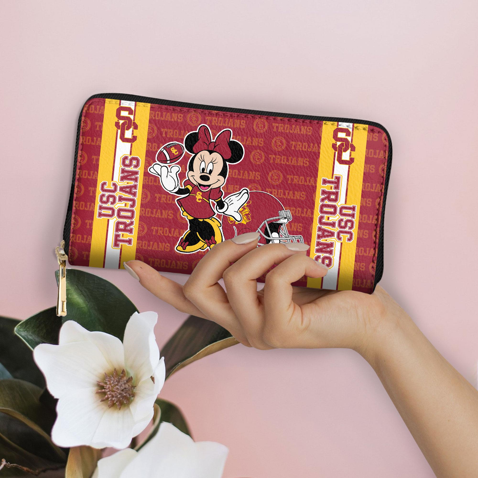 Sportswearmerch USC Trojans NCAA x Minnie Women Leather Handbag For Fan