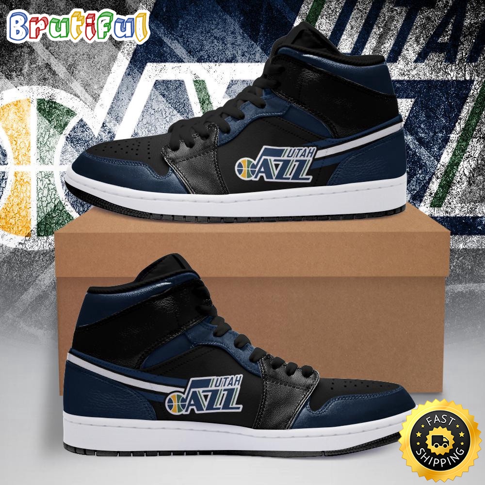 Sportswearmerch Utah Jazz NBA AJ1 High Sneakers Shoes For Men And Women