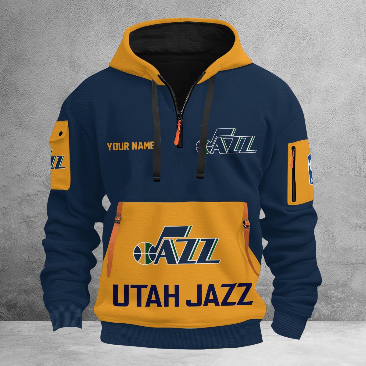 Sportswearmerch Utah Jazz NBA Half Zip Hoodie Personalized For Fan