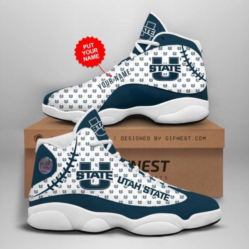 Sportswearmerch Utah State Aggies NCAA AJ13 Sneakers Shoes For Men And Women