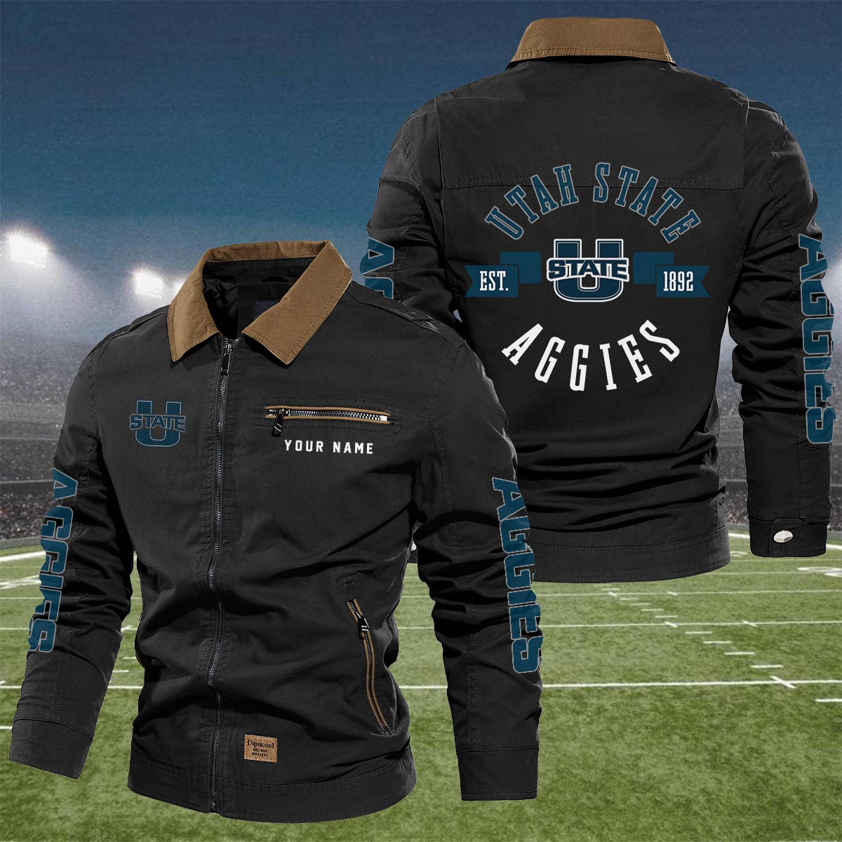 Sportswearmerch Utah State Aggies NCAA Lapel Jacket For Fan