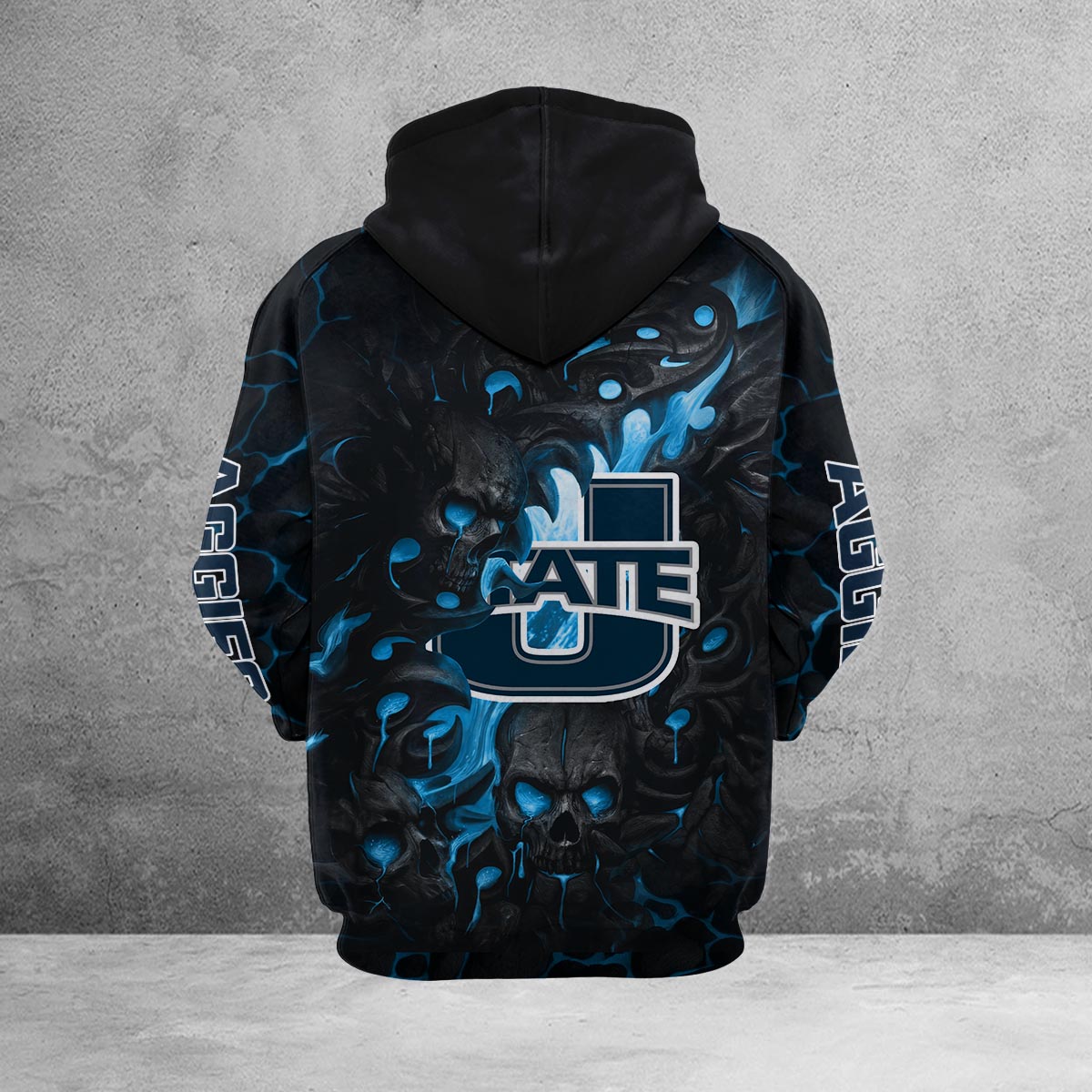 Sportswearmerch Utah State Aggies NCAA Lava Skull Hoodie For Fan