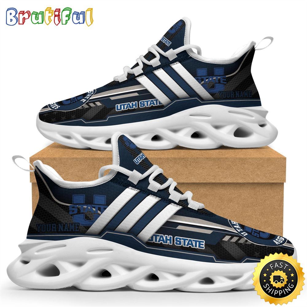 Sportswearmerch Utah State Aggies NCAA Max Soul Shoes Sneakers For Fan