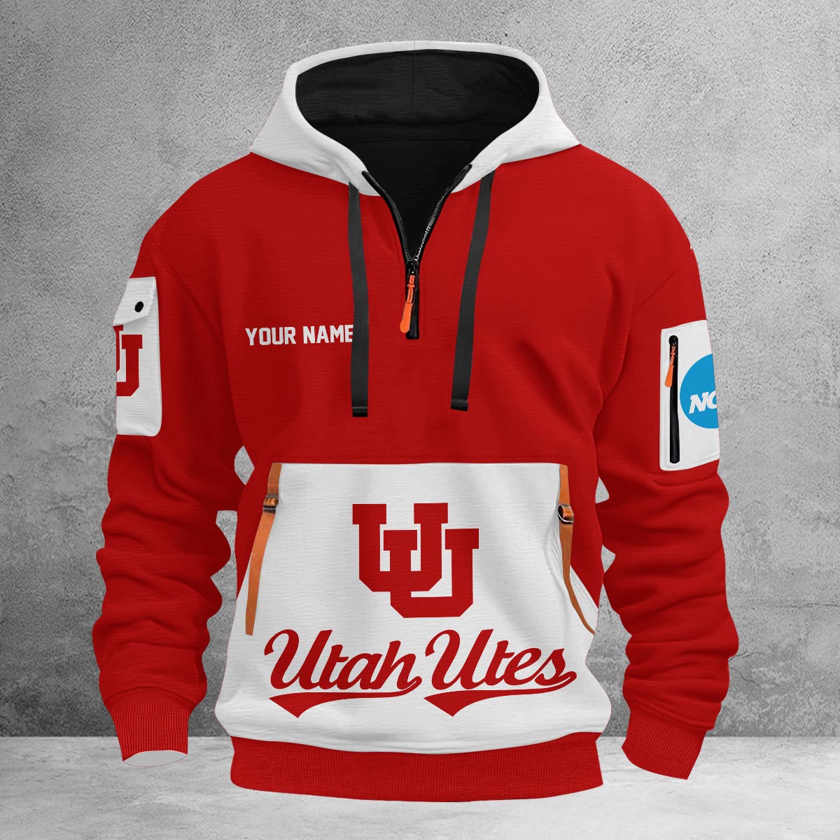 Sportswearmerch Utah Utes NCAA Half Zip Hoodie Personalized For Fan