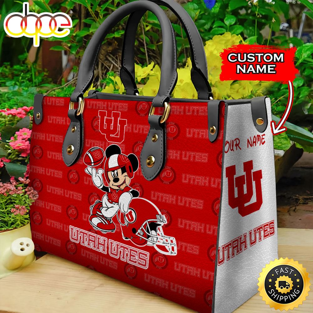 Sportswearmerch Utah Utes NCAA Mickey Leather Bag For Fan