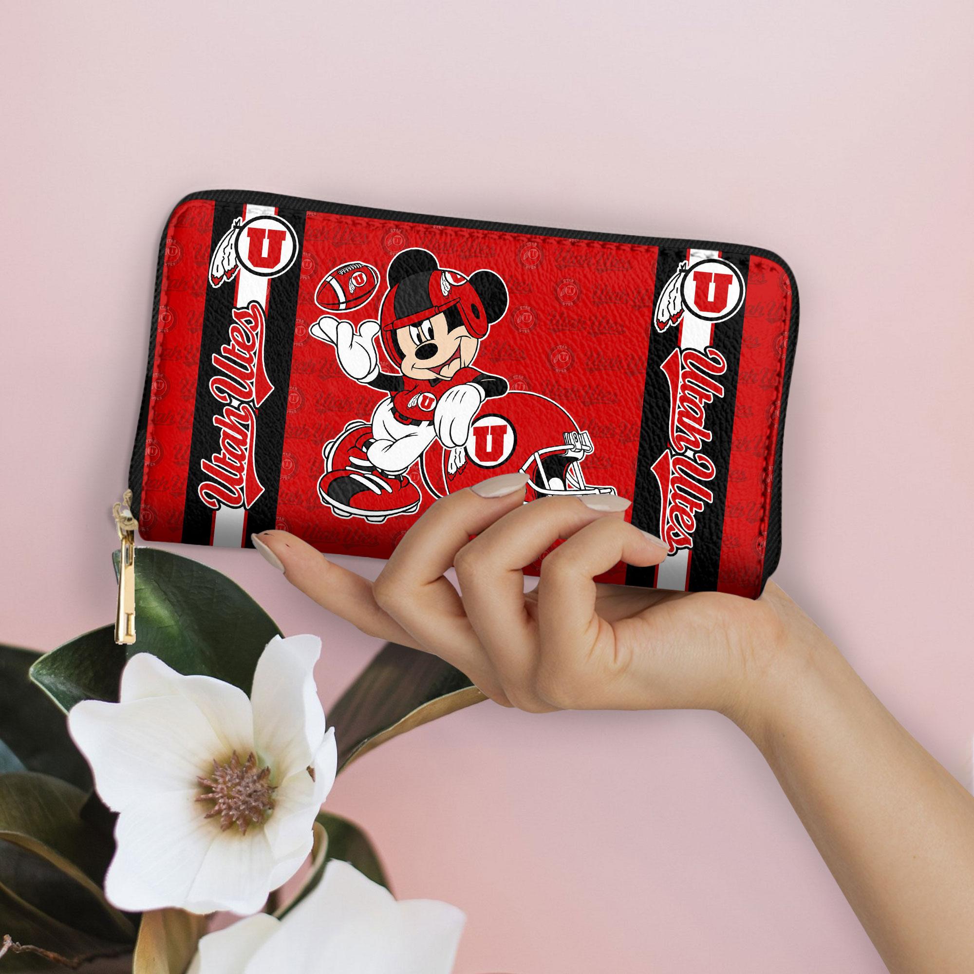 Sportswearmerch Utah Utes NCAA x Mickey Women Leather Handbag For Fan