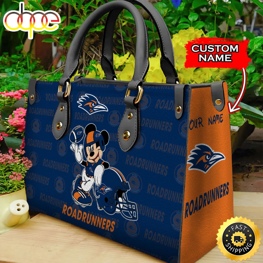 Sportswearmerch UTSA Roadrunners NCAA Mickey Leather Bag For Fan