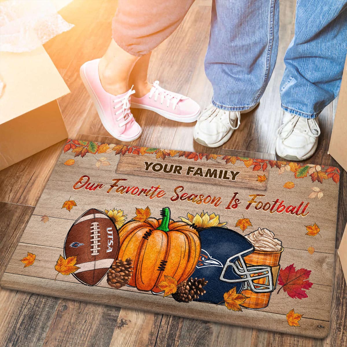 Sportswearmerch UTSA Roadrunners NCAA Our Favorite Season is Football Doormat For Fan