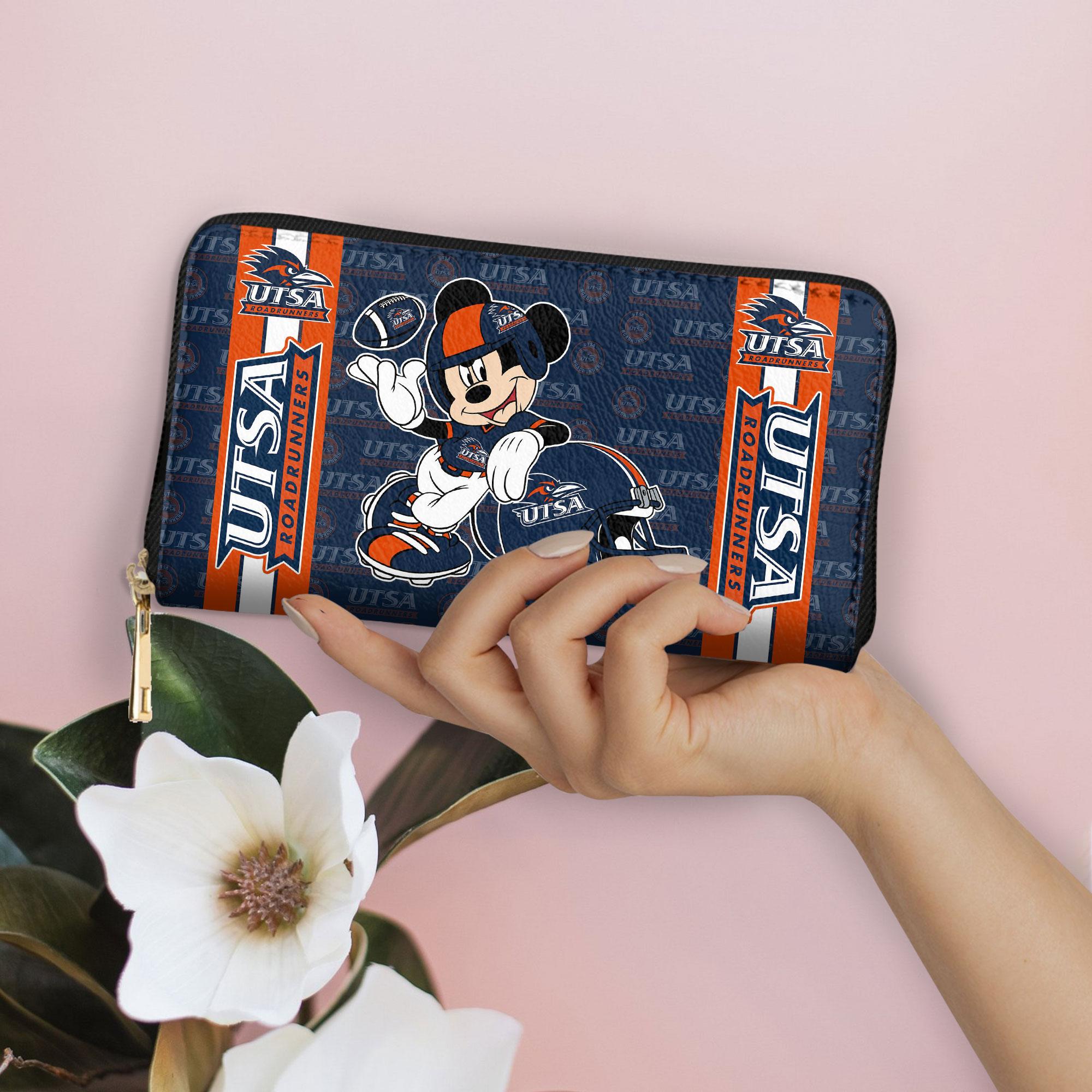 Sportswearmerch UTSA Roadrunners NCAA x Mickey Women Leather Handbag For Fan
