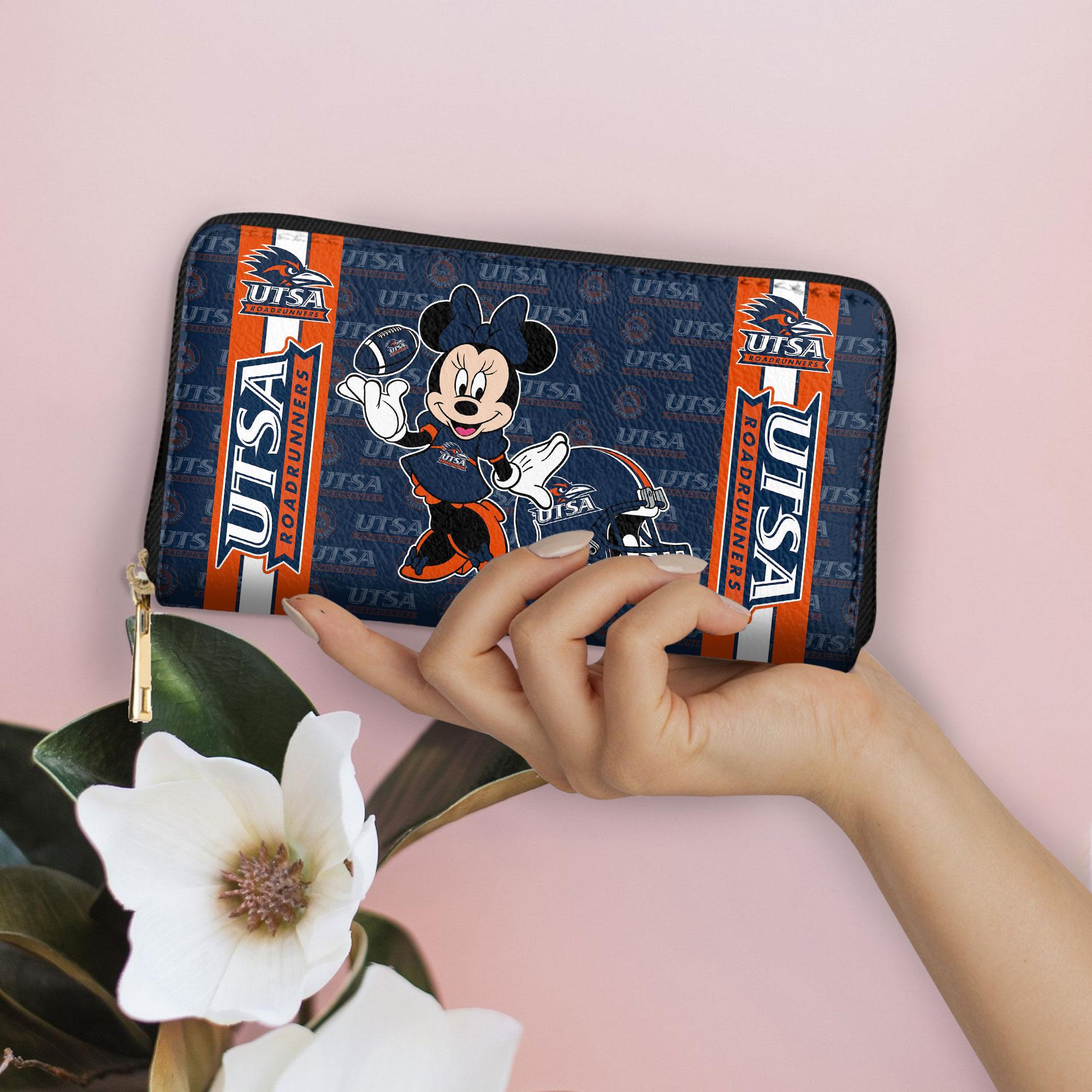 Sportswearmerch UTSA Roadrunners NCAA x Minnie Women Leather Handbag For Fan