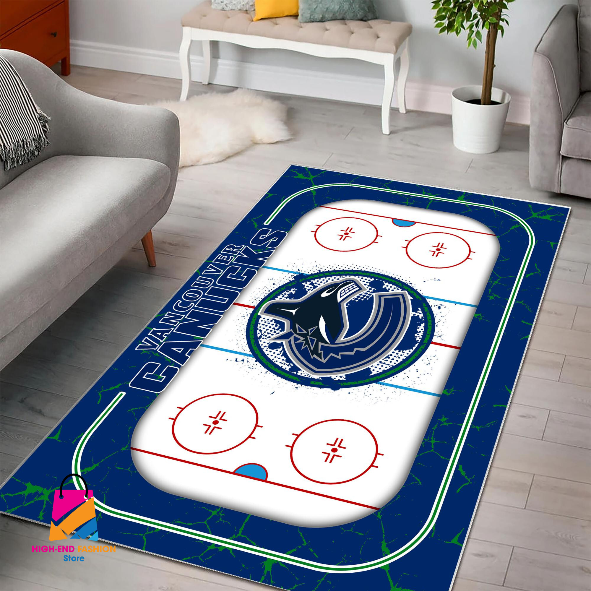Sportswearmerch Vancouver Canucks NHL Area Rug For Fan