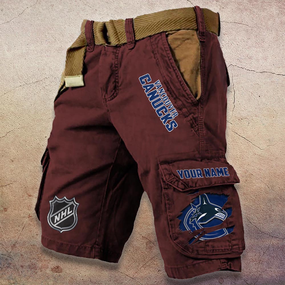 Sportswearmerch Vancouver Canucks NHL Denim Short For Fan