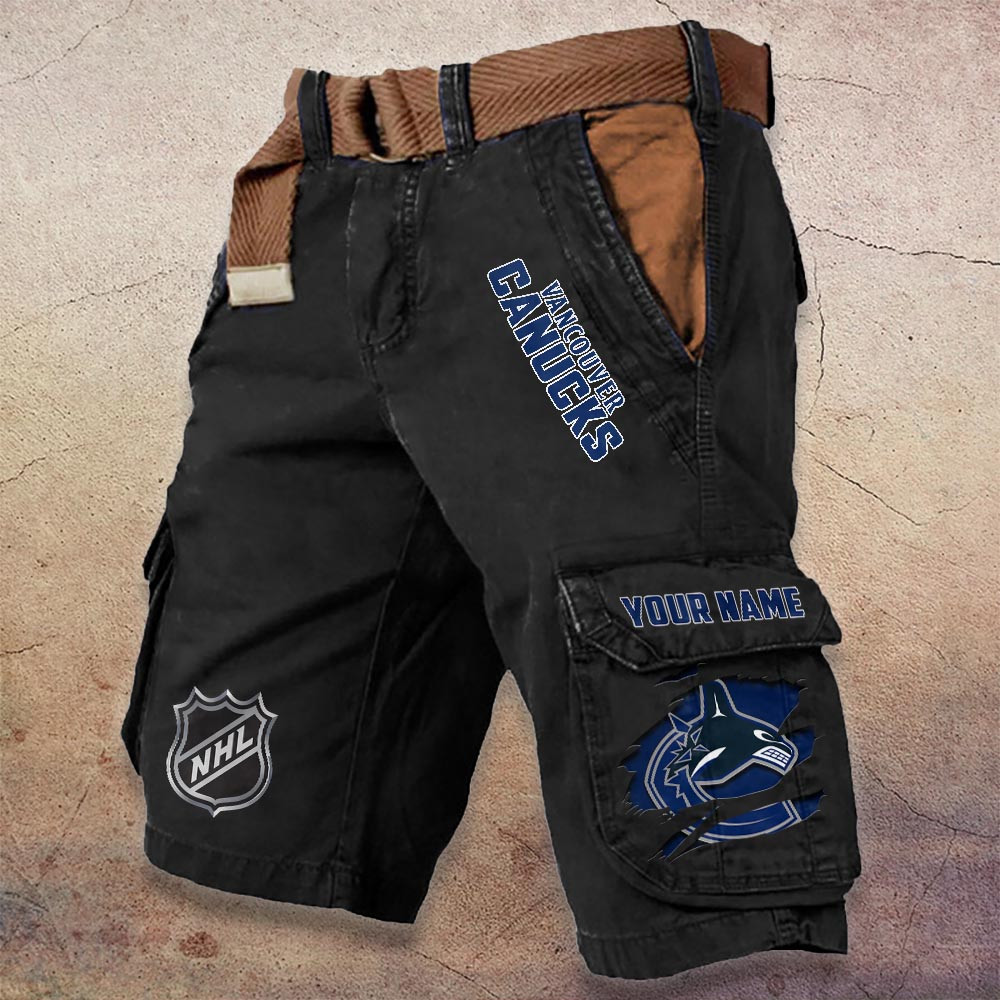 Sportswearmerch Vancouver Canucks NHL Denim Short For Fan