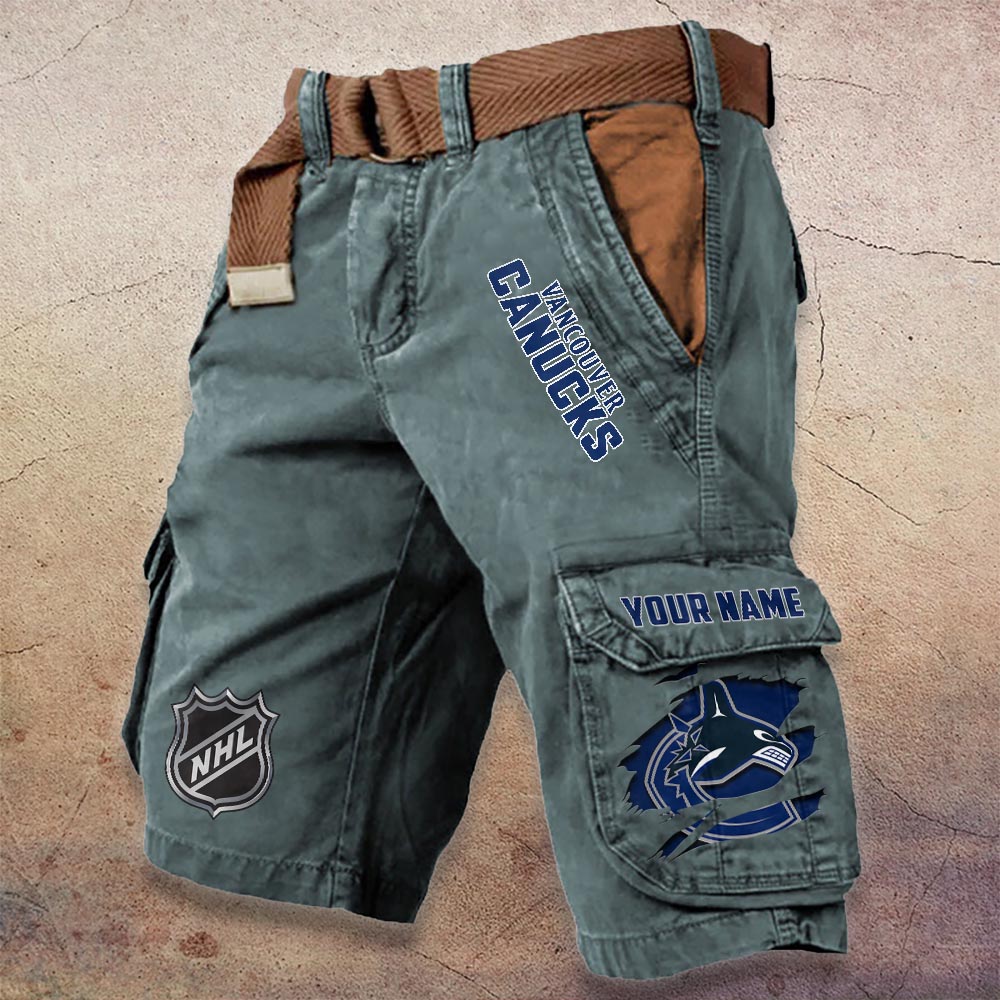 Sportswearmerch Vancouver Canucks NHL Denim Short For Fan