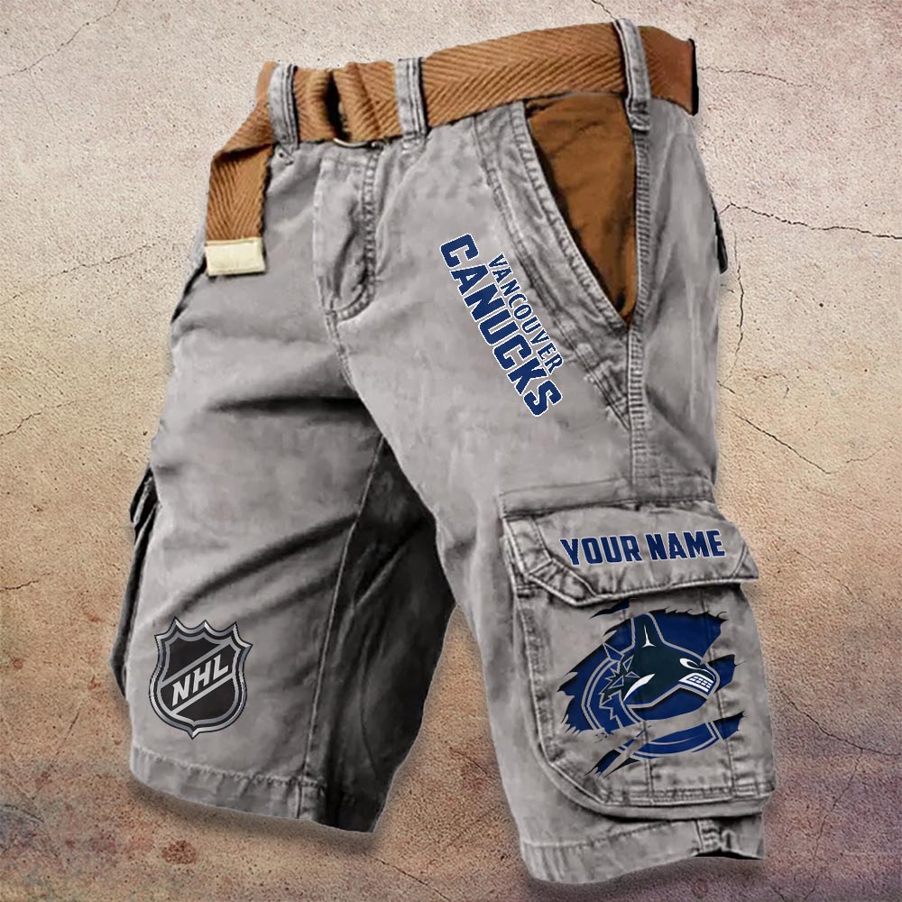 Sportswearmerch Vancouver Canucks NHL Denim Short For Fan